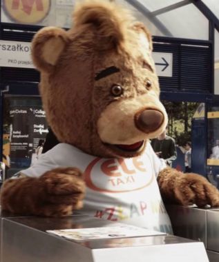 Elabika producent strojów reklamowych, czyli Miś Bubu ELE TAXI