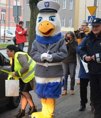 Najprostszy pomysł na policyjne chodzące maskotki. Orzeł Stargard