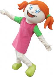 Elabika mascot costumes to order Girl with amusement park