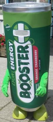 Elabika chodzące maskotki producent Puszka Lyon Energy Booster