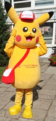 Najnowsze stroje reklamowe producent Elabika Pokémon Pikachu Profi Credit