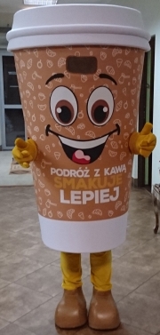 Elabika chodzące maskotki producent Kubek kawy Oktan Cafe
