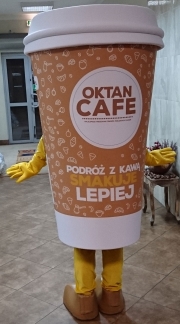 Elabika żywe maskotki producent Kubek kawy Oktan Cafe