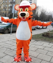 Elabika custom advertising costumes Tigre Omega Pilzno