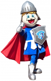 Elabika mascot kostiumy reklamowe Rycerz Akademia Piłkarska Sulechów