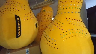 Elabika profesjonalne mascot stroje reklamowe Lampuś