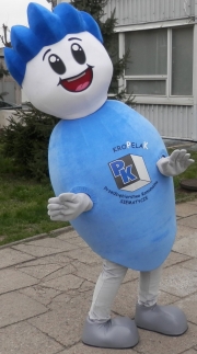 Elabika chodzące maskotki profesjonalne kostiumy projektowanie Kropelak