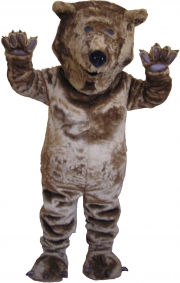 Elabika costumes advertising mascots on order Kraków Miś Ek