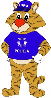 Elabika stroje reklamowe kostiumy Tygrys Lupo Policja Słubice - projekt