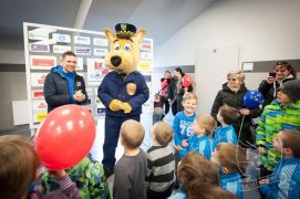 Elabika przyjazne stroje reklamowe Pies Klakson Straż Miejska Bielsko-Biała