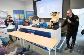 Elabika kostiumy reklamowe Pies Klakson Straż Miejska Bielsko-Biała