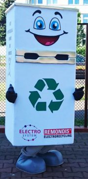Elabika produkcja kostiumów reklamowych Lodówka Remondis Electrorecycling