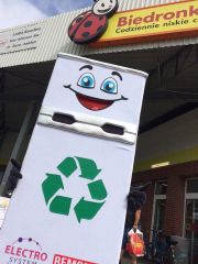 Elabika stroje reklamowe Kraków Lodówka Remondis Electrorecycling