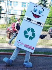 Elabika walking mascots manufacturer Refrigerator Remondis Electrorecycling