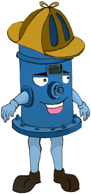 Elabika producent maskotek reklamowych na zamówienie Bury Hydrant WiK Opole - projekt