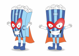 Elabika produkcja strojów reklamowych SuperZings Pow Corn - Popcorn - projekt