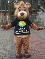 Elabika stroje reklamowe maskotka reklamowa Miś eTAXI