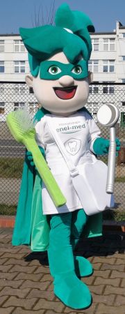 Costume advertising mascots on request Elabika Superhigienistka Enel-med