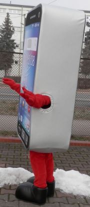Elabika kostium reklamowy Telefon smartfon na zamówienie Remondis
