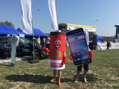 Elabika kostium reklamowy Telefon smartfon na zamówienie Remondis