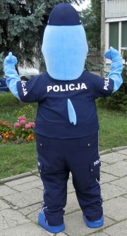Kostium Polfin maskotka kujawsko-pomorskiej Policji