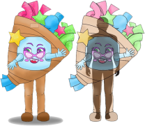 Maskotka przebranie za figurkę MojiPops Poppy Celebrity - projekt