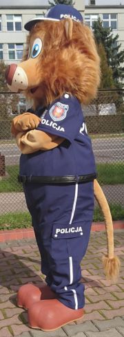 Kostium reklamowy Lew w mundurze Komisarz Policja Oleśnica