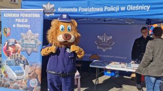 Kostium reklamowy Lew w mundurze Komisarz Policja Oleśnica