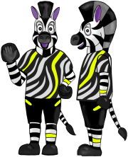 Kostium strój reklamowy przebranie Zebra Fluo - projekt
