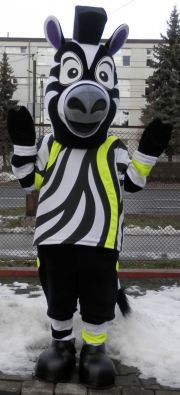 Kostium w formie zebry Zebra Fluo