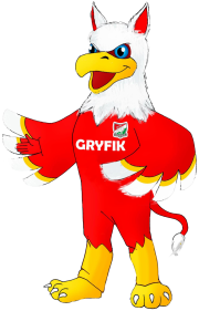 Elabika maskotki klubowe przebranie za Gryfika Gdovia Gdów - projakt