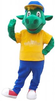 Strój reklamowy zielony smok Dino Pysio Zamek Gniew