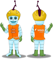 Robot jako kostium reklamowy bohater marki Ludzik Vigo - projekt