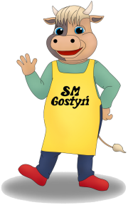 Strój reklamowy w postaci krowy Krowa SM Gostyń - projekt