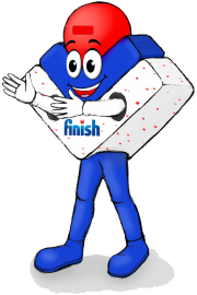 Strój reklamowy trójkomorowa kapsułka do prania Finish