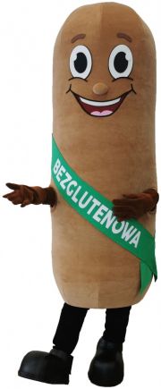 Strój reklamowy wizualizujący postać wędliny Parówka bezglutenowa Zyguła