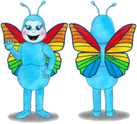 Elabika kostium reklamowy dla dorosłych Motyl Paradygmat - projekt