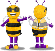 Elabika strój maskotki na zamówienie pszczoła Bee Greate - projekt