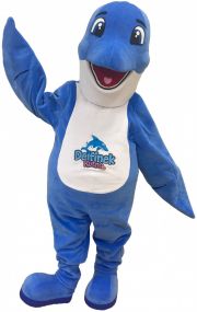 Kostium maskotka lazurowego delfina strój niebieski Delfin basen