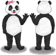 Biało-czarny miś strój reklamowy Miś Panda MAC - projekt