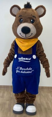 Kostium misia w spodniach z logotypem