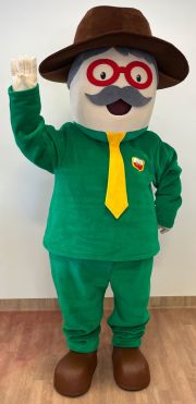 Chłopak kostium reklamowy maskotka
