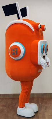 Ludzik przebranie robot maskotka reklamowa