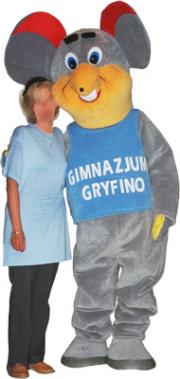 Elabika stroje reklamowe Mysz Gimnazjum Gryfino