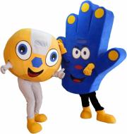 Elabika stroje reklamowe Pani Piłka (Mrs. Ball) i Pan Ręka (Mr. Hand)