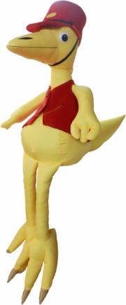 Elabika advertising mascots Mr Conductor Dinosaur Train Zatorland