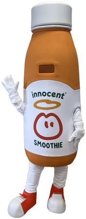 Elabika strój reklamowy butelka z białą zakrętką Innocent!