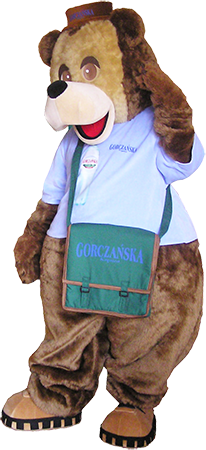 Stroje reklamowe naturalnie mineralne jak Miś Gorczańska