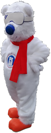 Kostium reklamowy Miś Akademia Misia Polarnego Karpacz