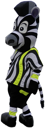 Kostium strój reklamowy przebranie Zebra Fluo